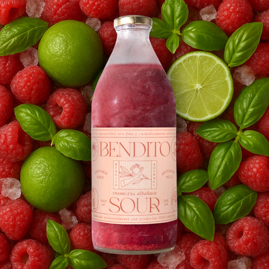 Pisco Sour Frambuesa Albahaca – Litro