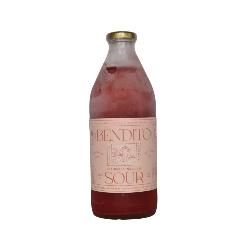 Pisco Sour Frambuesa Albahaca – Litro